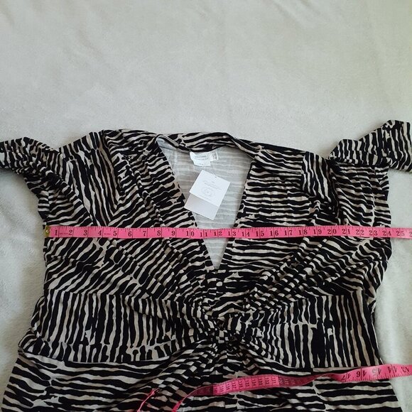 Seraphine Curve NWT Women's Maternity Size 22 Jersey Knot Zebra Print Dress - Picture 13 of 15